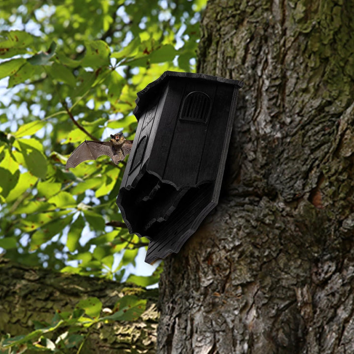 VIREESR Fledermaushäuser aus Holz für den Aussenbereich, grosse Dreikammer-Box, perfekt entworfen, u