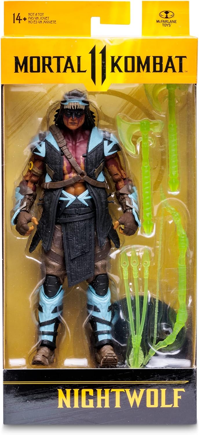 McFarlane Mortal Kombat Actionfigur Nightwolf 18 cm, Mehrfarbig Modern, Modern
