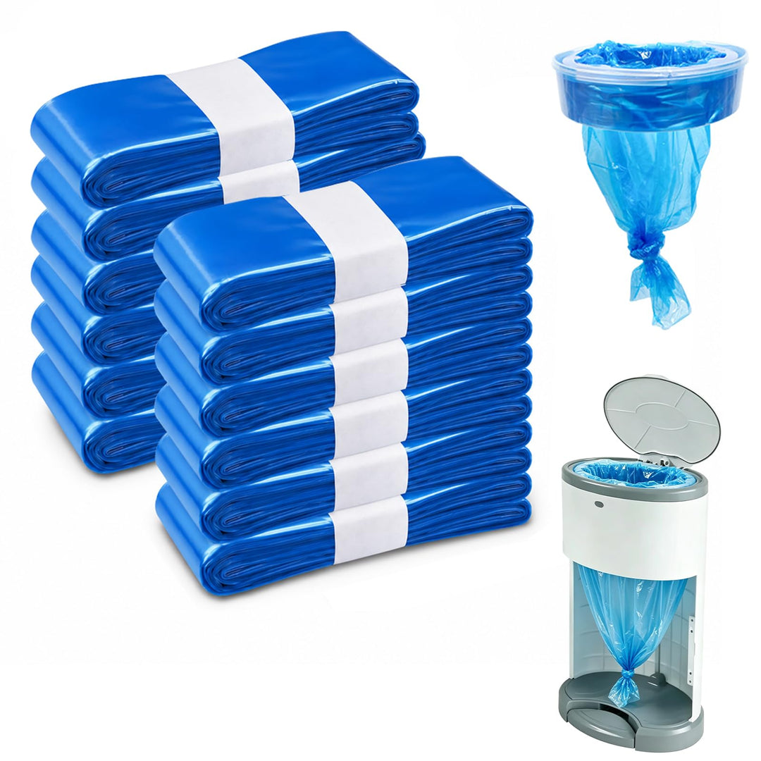12 Stück Windeleimer Nachfüllkassette Universal 4,5M pro Rolle | Geruchsresistente Nachfüllfolie für