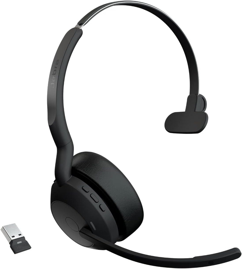 Jabra Evolve2 55 - schnurloses Mono-Headset mit Jabra Air Comfort - Mikrofone mit Geräuschunterdrück