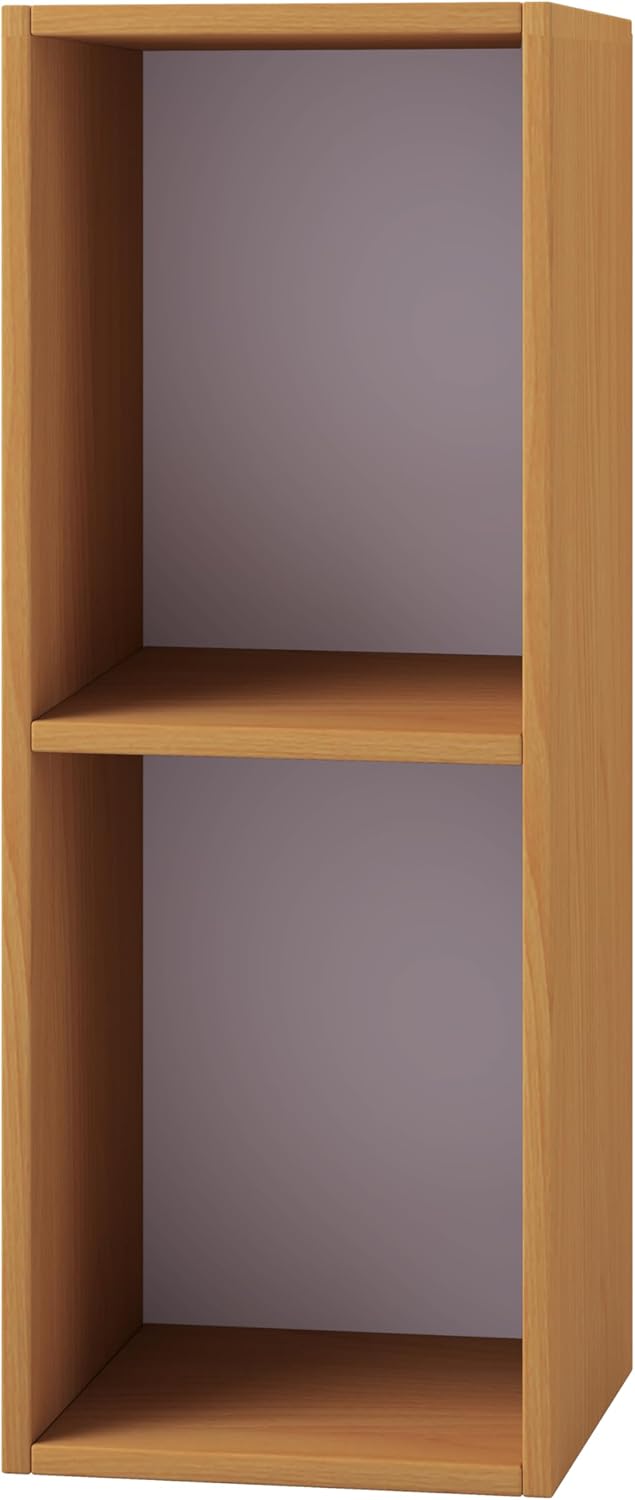 VCM Holz CD DVD Stand Aufbewahrung Standregal Bücherregal Deko Regal Mendas 2 Fächer Buche, Buche