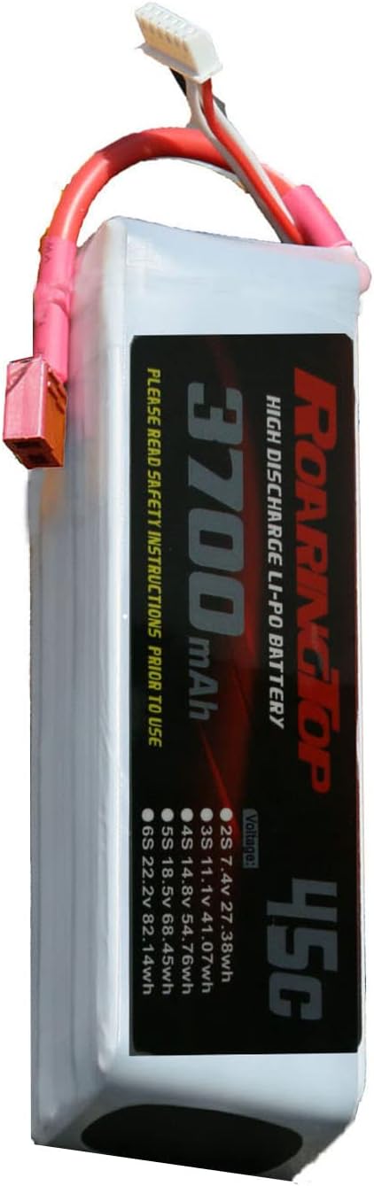 RoaringTop 18.5V 3700mAh 5S 45C RC Batterien Lipo Battery RC Hardcase Lipo Akku Pack mit Deans Ansch