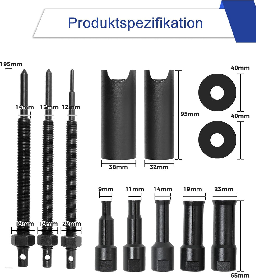Fahrrad Innen lagerabzieher mit Tragbarem Blasgeformtem Koffer Innenlager Abzieher Radlager Abzieher