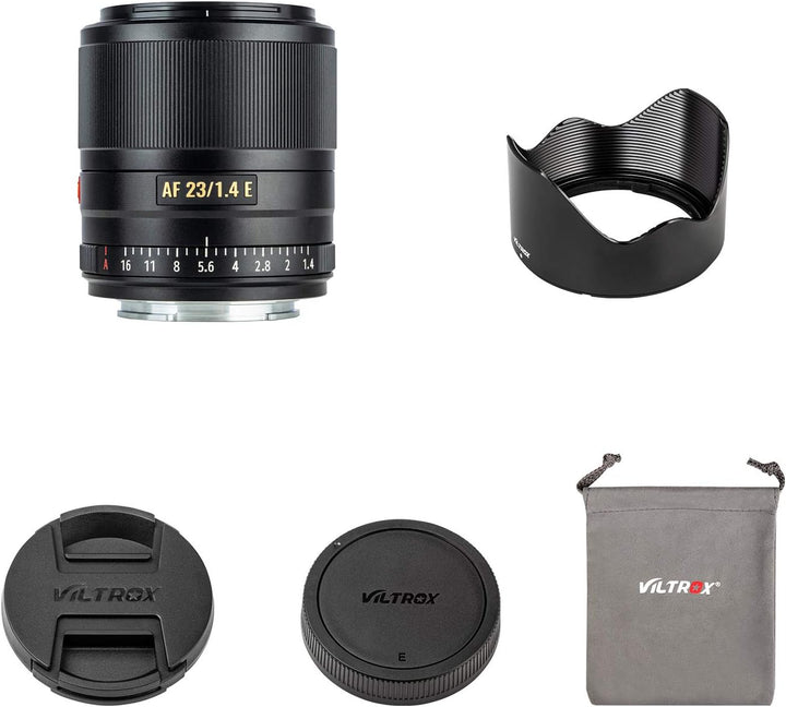 VILTROX AF 23mm F1.4 E-Mount Objektiv,Autofokus APS-C Weitwinkel Festbrennweite Objektiv (52 mm Filt