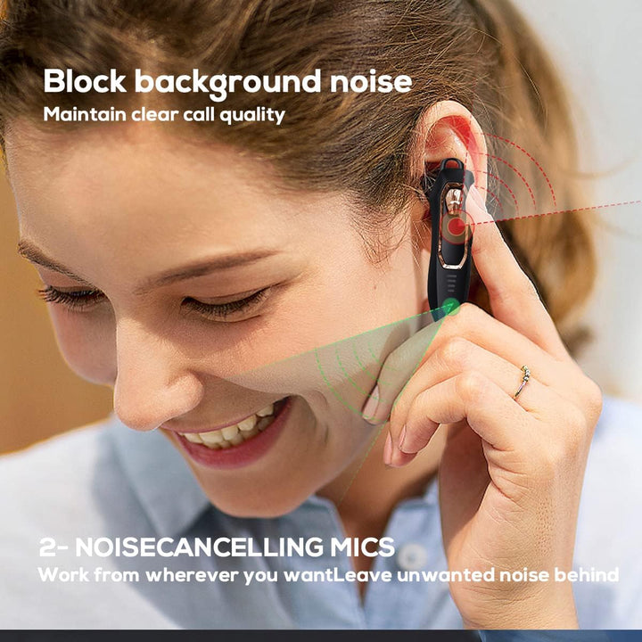 Micool Headset Bluetooth V5.0, Geräuschunterdrückung Freisprech Bluetooth Headset Handy 30 Stunden G