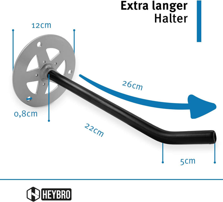 HEYBRO® Universale Reifen Wandhalterung im 4 er Set - platzsparende Aufbewahrung Ihrer Autoreifen -