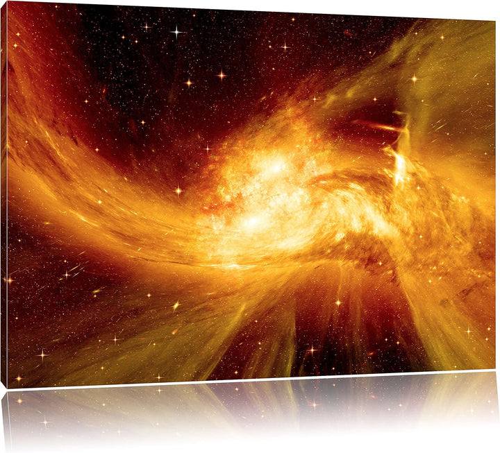 Pixxprint Sternenstaub und Gasnebel in Einer fernen Galaxie, Format: 100x70 auf Leinwand, 100x70