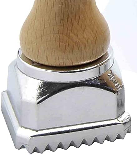 Eppicotispai Quadratischer Ravioli-Auswerfer-Stempel aus Aluminium mit Buchenholzgriff, 4,5 cm