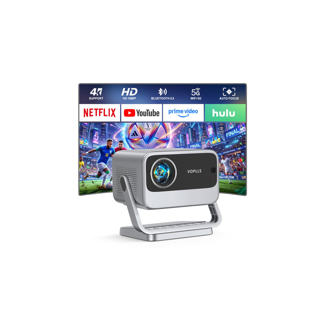 Smart Beamer 4K【Netflix vorinstalliert & Dolby Audio】 VOPLLS 35000L Autofokus & Trapezkorrektur Beam