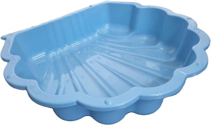 TikTakToo Sand & und Wassermuschel I Sandkasten mit Abdeckung (2-teilig) I (blau)
