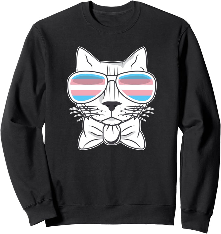 Trans Pride Katze Transgender Haustier Queer Transsexuell Sweatshirt