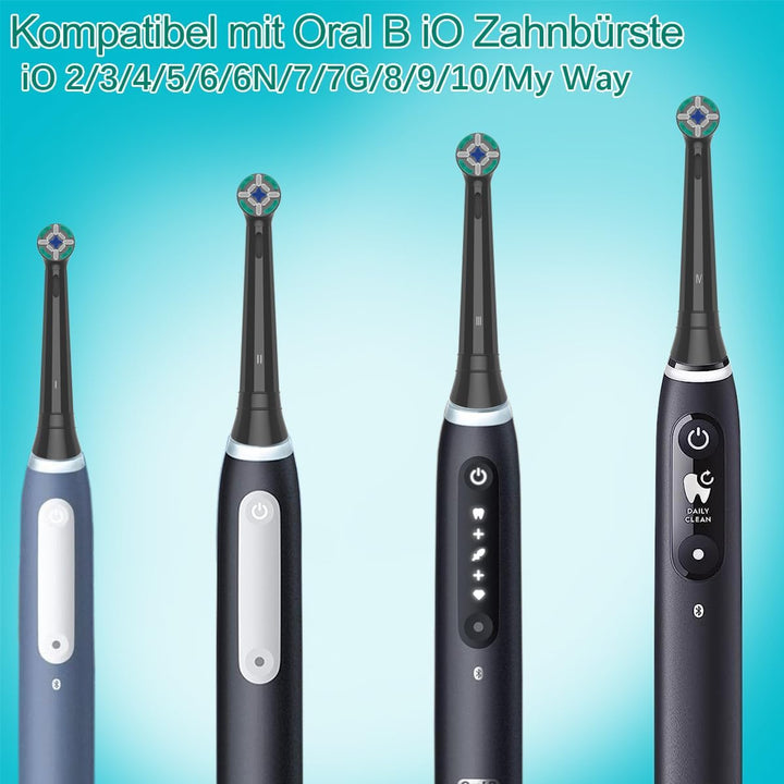 8er IO Sanfte Reinigung Aufsteckbürsten Kompatibel mit Oral B iO Elektrischen Zahnbürstea, Sensitiv