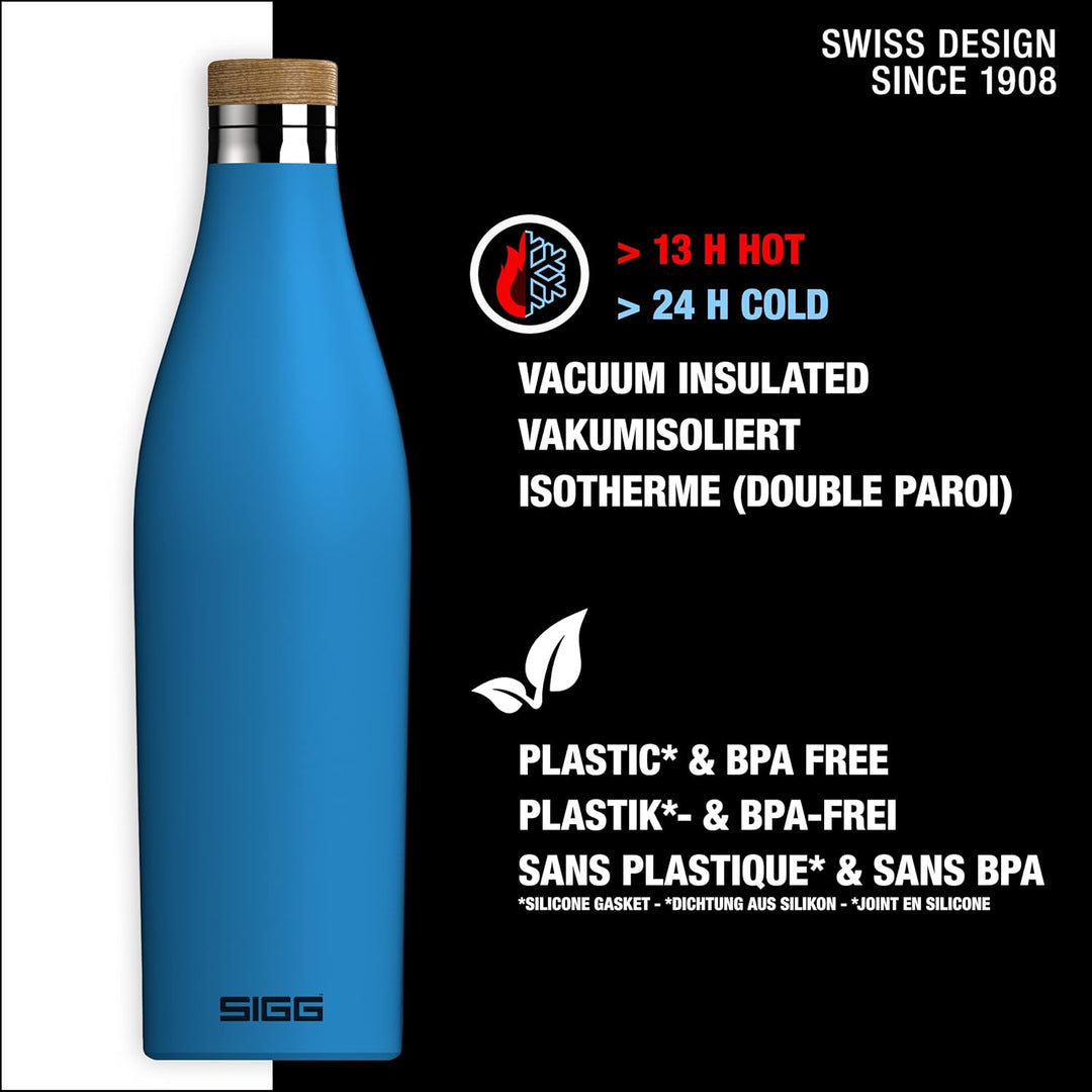 SIGG - Isolierte Trinkflasche - Meridian - Auslaufsicher - Extra schlank - BPA-frei - Plastikfrei -