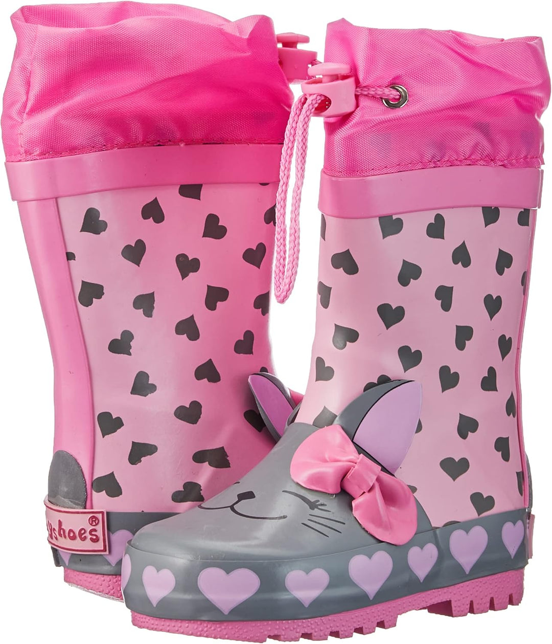 Playshoes Unisex Kinder Gummistiefel ZugbandRegenstiefel 20 EU Rosa, 20 EU Rosa