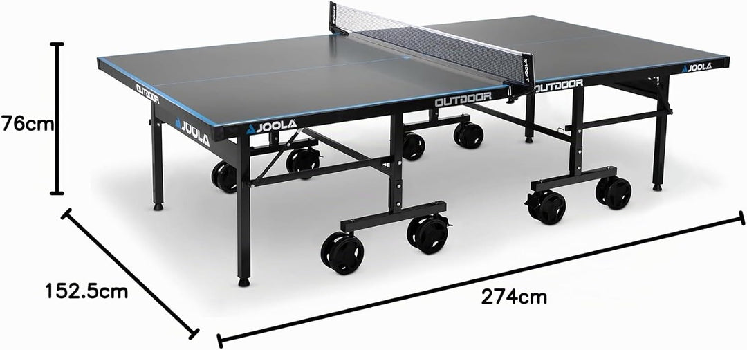 JOOLA Tischtennisplatte Outdoor - Profi Tischtennistisch 6MM Aluminium-Verbundoberfläche - wetterfes