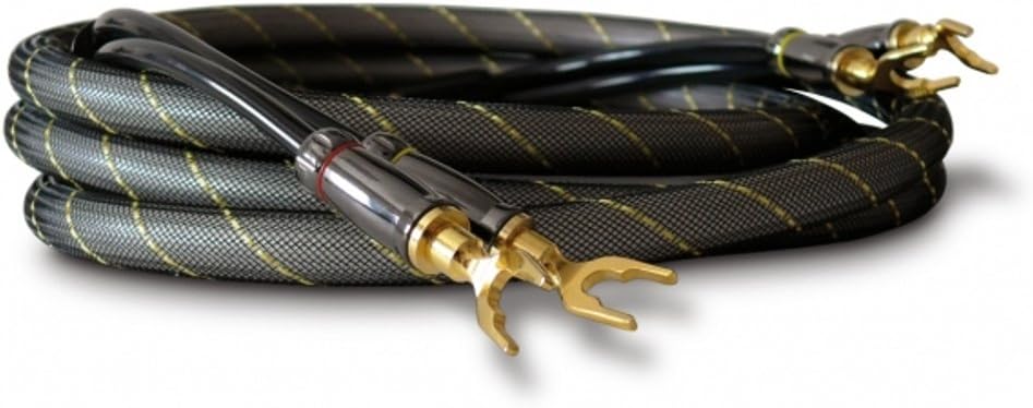 Dynavox High-End Lautsprecherkabel, Paar, Flexibles Kabel mit hochwertigen Bananensteckern, konfekti