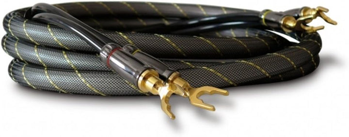 Dynavox High-End Lautsprecherkabel, Paar, Flexibles Kabel mit hochwertigen Bananensteckern, konfekti