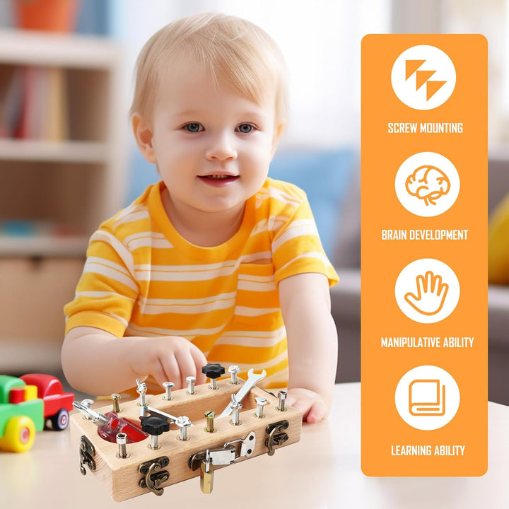 Montessori Schraubendreher Board Set, Montessori Spielzeug für 3 4 5 Jahre alt, Kinder Holz Spielzeu