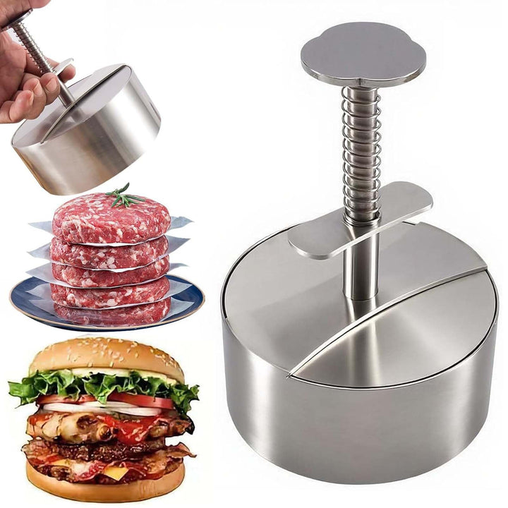 Burgerpresse & Smash Burger Presse aus Edelstahl, 304 Lebensmittelqualität, Verstellbare & Antihaft