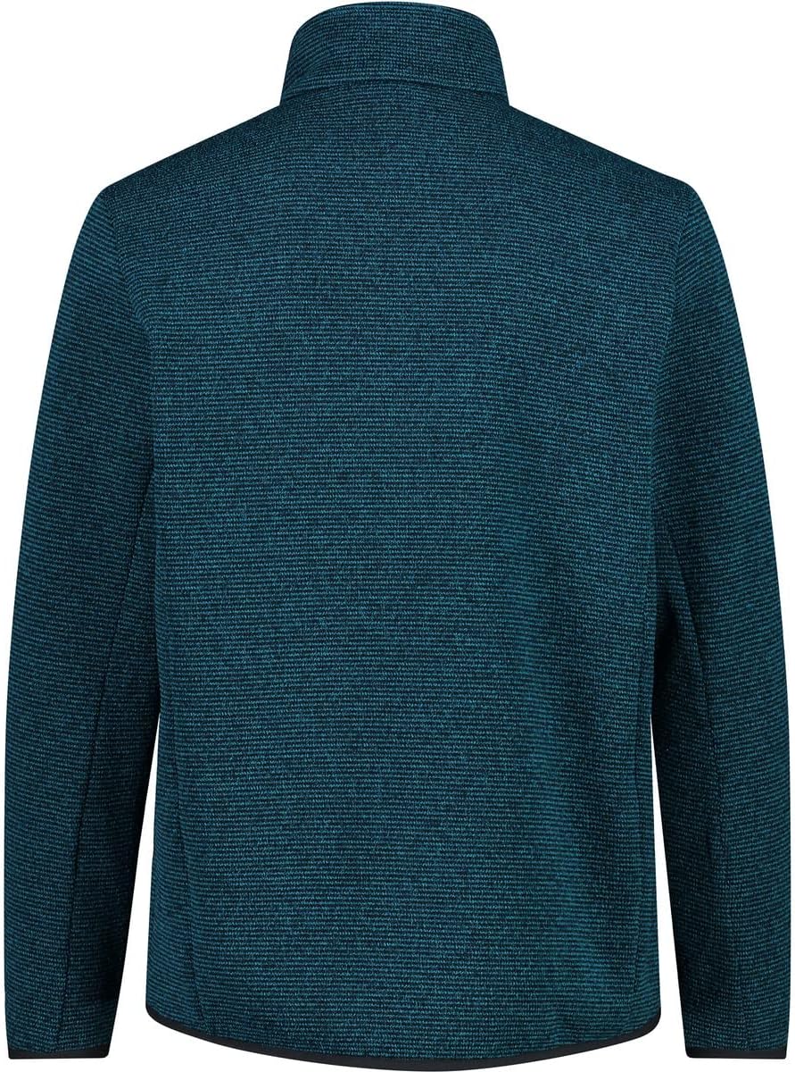 CMP Leichte Fleece-Strickjacke mit Netz 54 Deep Lake-Schwarz, 54 Deep Lake-Schwarz
