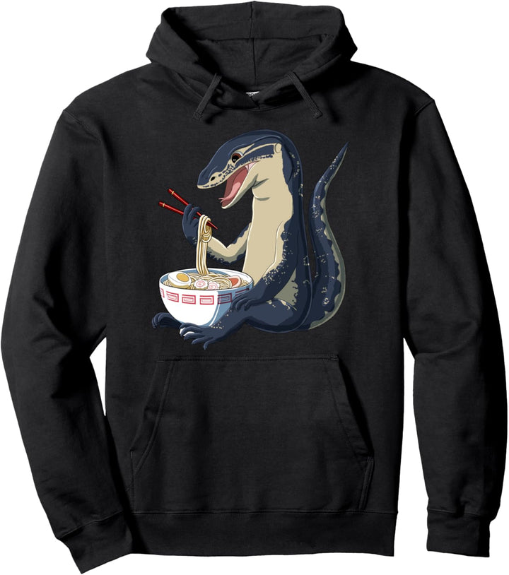Lustiges japanischer Anime Ramen Nudeln Waran Komodowaran Pullover Hoodie