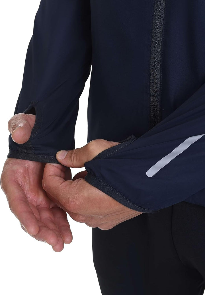 TCA Herren Lauf-Softshelljacke. Reflektierende atmungsaktive Packable-Jacke mit Reissverschlusstasch
