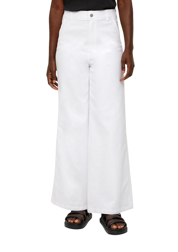 s.Oliver Women's Jeans, Suri Wide Leg, White, 36/30