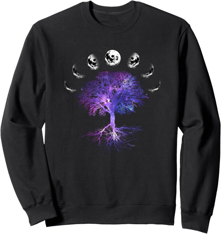 Phases of the Moon Tree of Life Chakra Spiritual Healing Sweatshirt