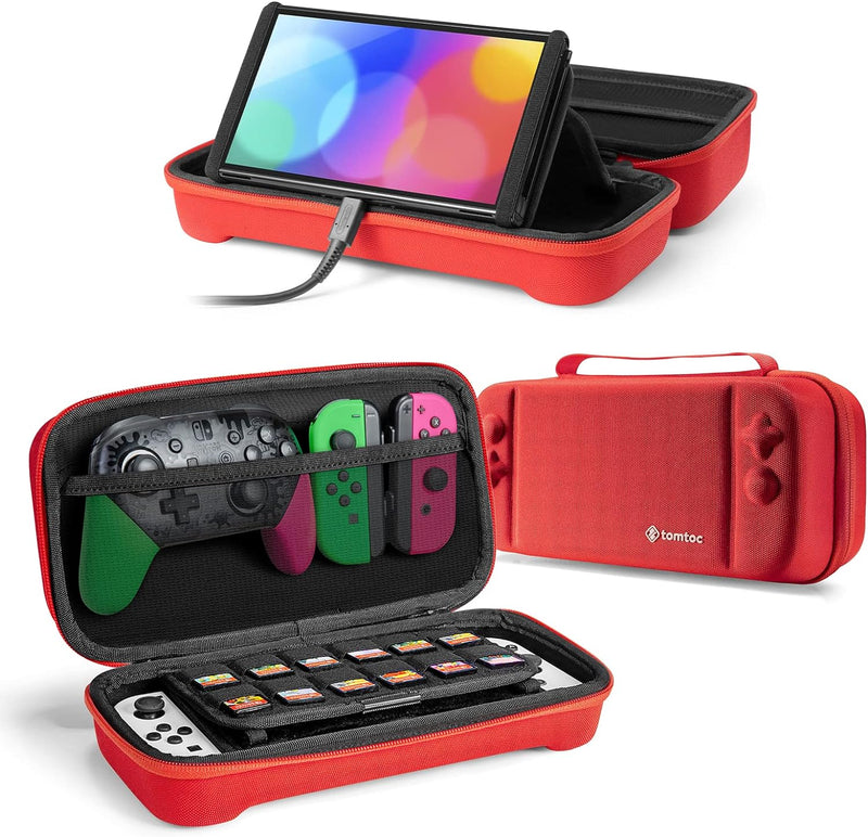 tomtoc Tasche Case für Nintendo Switch / Switch OLED Modell, Hard Tragetasche für Switch Konsole, 24