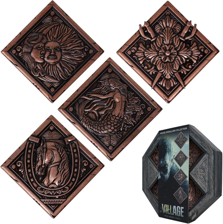 FANATTIK Resident Evil VIII – Dorfnachbildung Hauswappen Medaillon Kollektion, Einheitsgrösse, Kunst