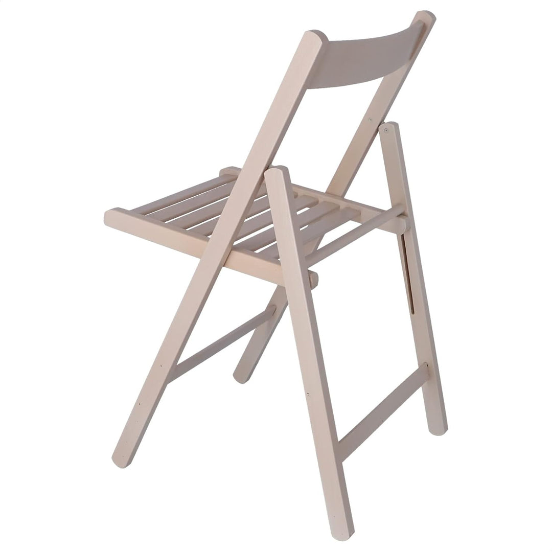 Mueblear 19016 Klappstuhl aus Holz, 43 x 46 x 79 cm weiss, Weiss