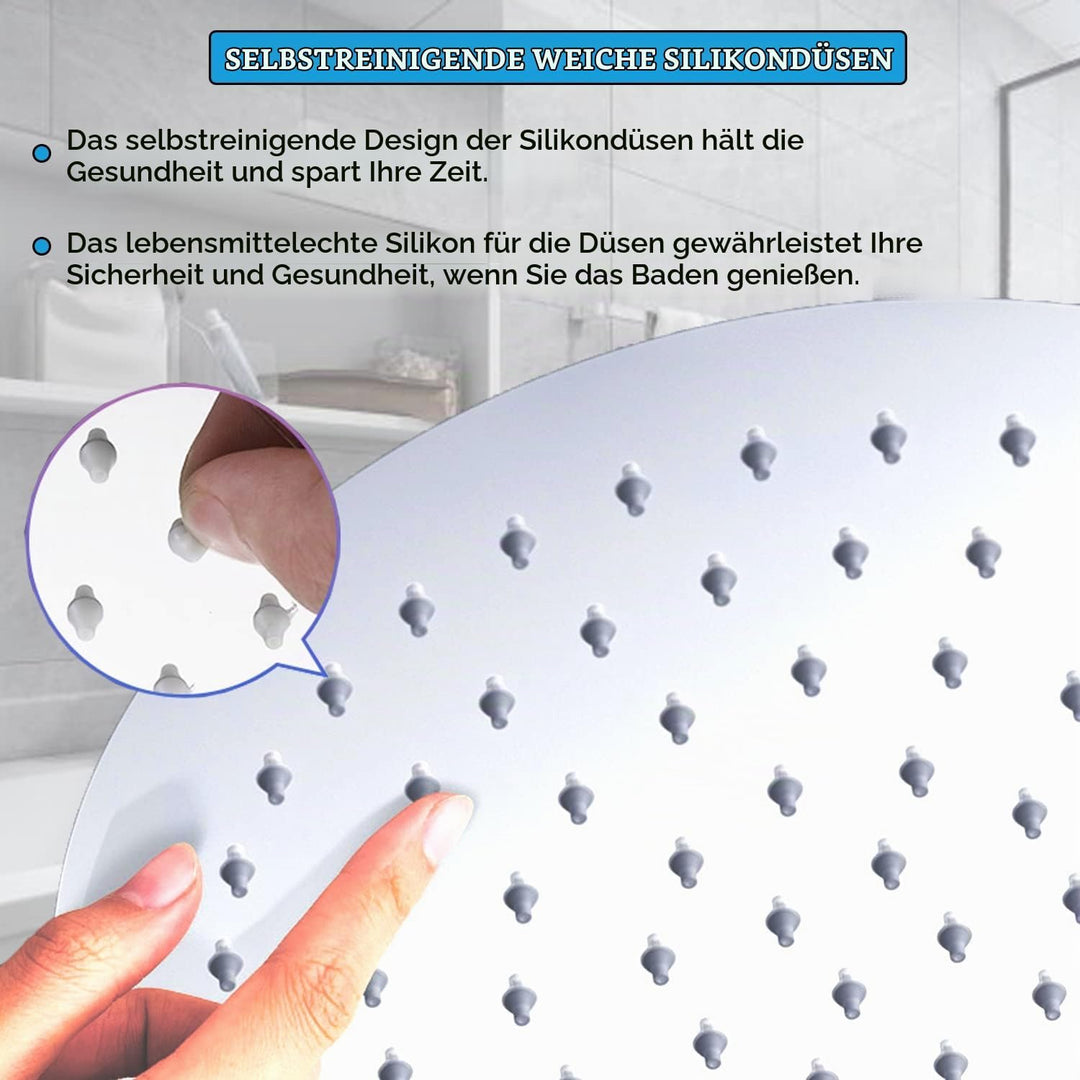 Ohotecy 12 Zoll (30cm) Regendusche Duschkopf Edelstahl-Duschkopf Regenduschkopf aus Edelstahl mit An