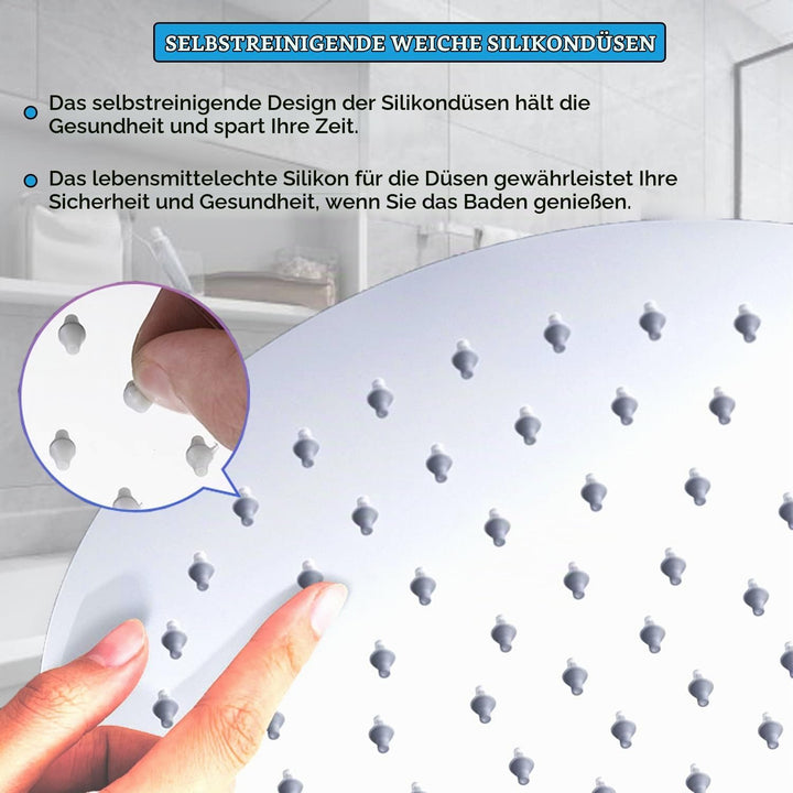 Ohotecy 12 Zoll (30cm) Regendusche Duschkopf Edelstahl-Duschkopf Regenduschkopf aus Edelstahl mit An