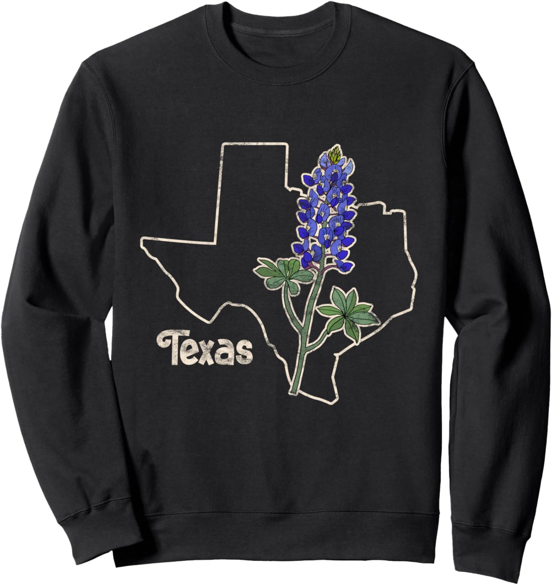 Texas Bluebonnet Blume Wildflower State Sweatshirt