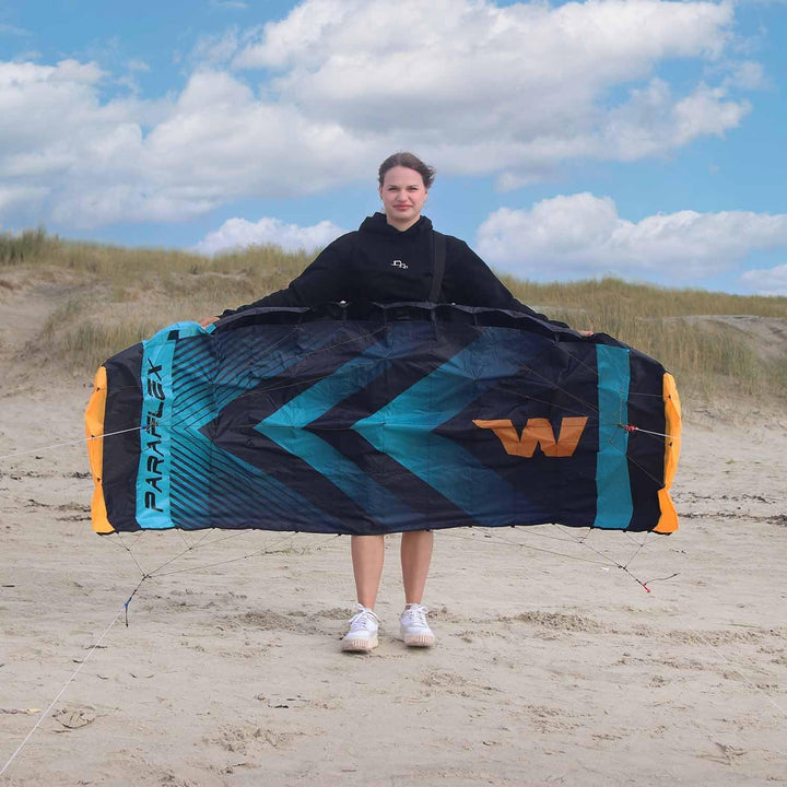 Wolkenstürmer® Paraflex Trainer 3-Leiner Lenkmatte 2.3 (türkis) - „Ready to Fly“ Kite Drachen inkl.