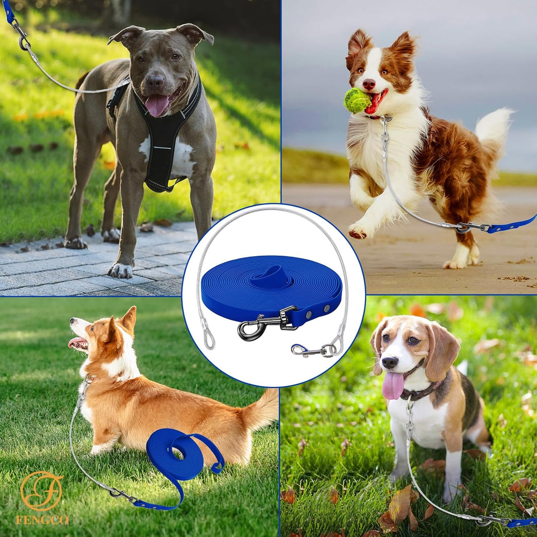 Wasserdicht Schleppleine für Hunde,mit Chew Proof Tie-Out Leinen,Wasserdicht Trainingsleine für Hund