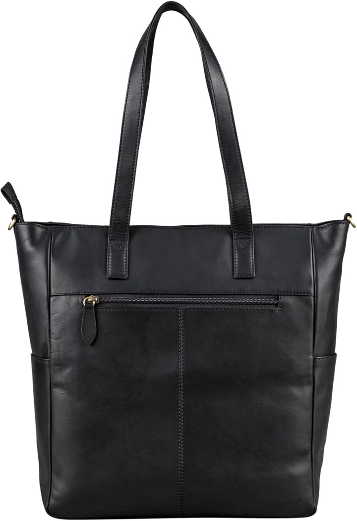 Benthill Shopper Damen Leder Gross - Ledertasche mit Reissverschluss - Umhängetasche aus Echtleder -