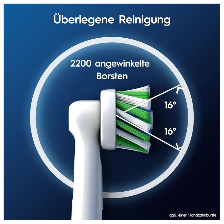 Oral-B Pro CrossAction Aufsteckbürsten für elektrische Zahnbürste, 6 Stück, überlegene Zahnreinigung