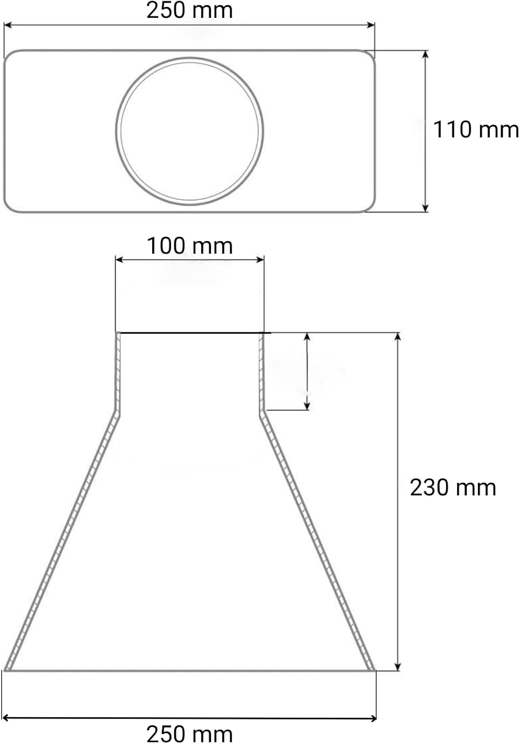 Absaugtrichter – Absaugtrichter, Absaugung für Werkstatt, Absauganlage, Absaugtrichter 100mm, Absaug