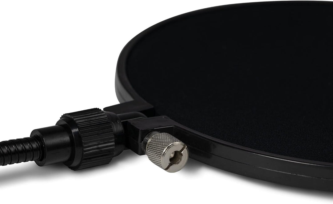 Adam Hall Stands D 910 - Pop Filter, Doppelter Nylonschirm, Kunststoffrahmen, schwarz kleine Version