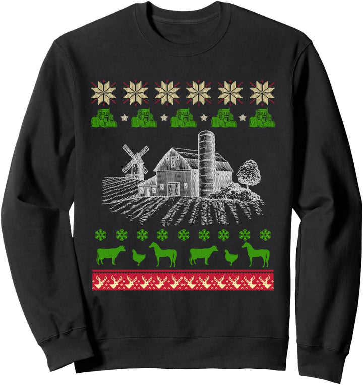 Weihnachten Ugly Christmas Geschenk Landwirtschaft Traktor Sweatshirt
