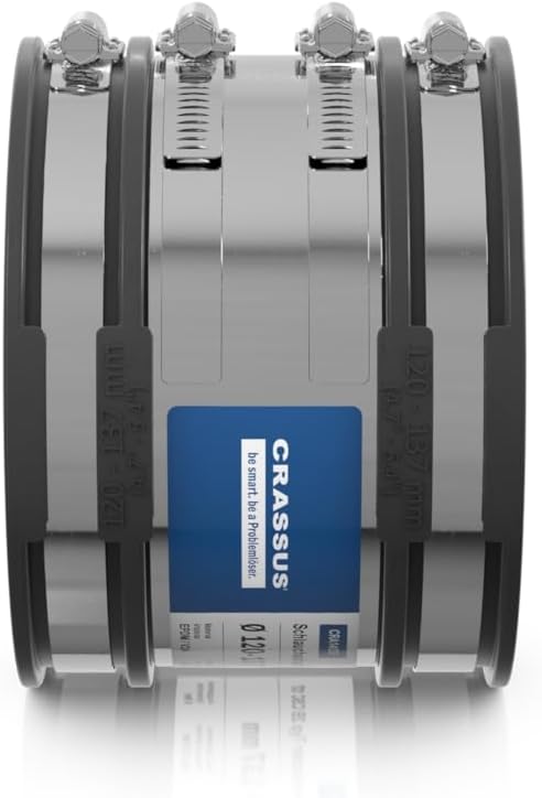 Crassus Schlauchadapter CSC 137 Typ 2B, EPDM / V2A, 1 Stück, 120-137 mm, CRA14039, 120-137 mm