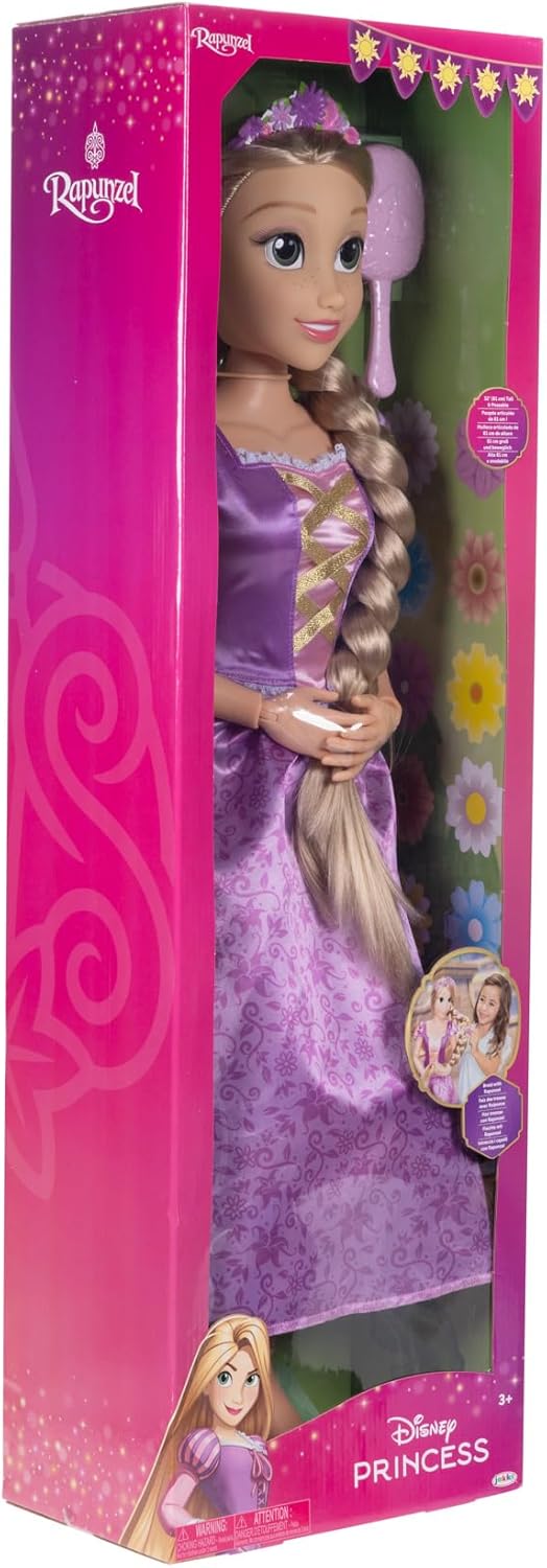 Disney Princess Playdate Rapunzel Puppe mit Zubehör, 80cm, Rapunzel