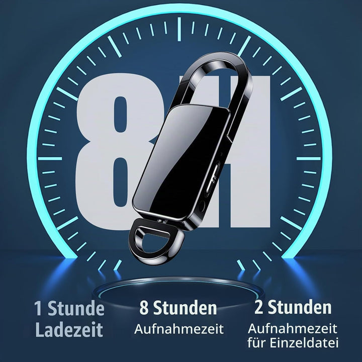 128GB Diktiergerät Mini, Voice Activated Recorder mit Dreifacher Rauschunterdrückung, 1500H Audio Sp