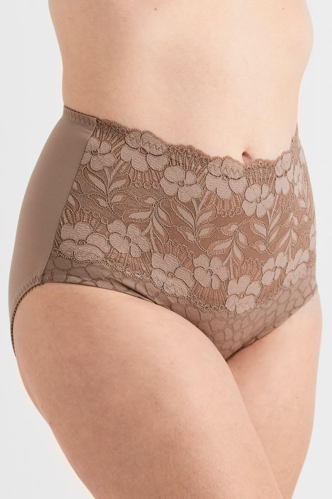 Miss Mary of Sweden Jacquard & Lace Miederhose 54 Taupe, 54 Taupe