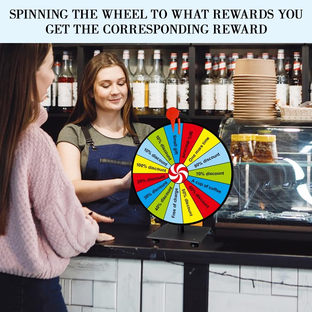 Glücksrad Zum Drehen, 30cm Glücksrad Zum Selbstgestalten, Drehrad, Gluecksrad Gluecksrad mit Trocken