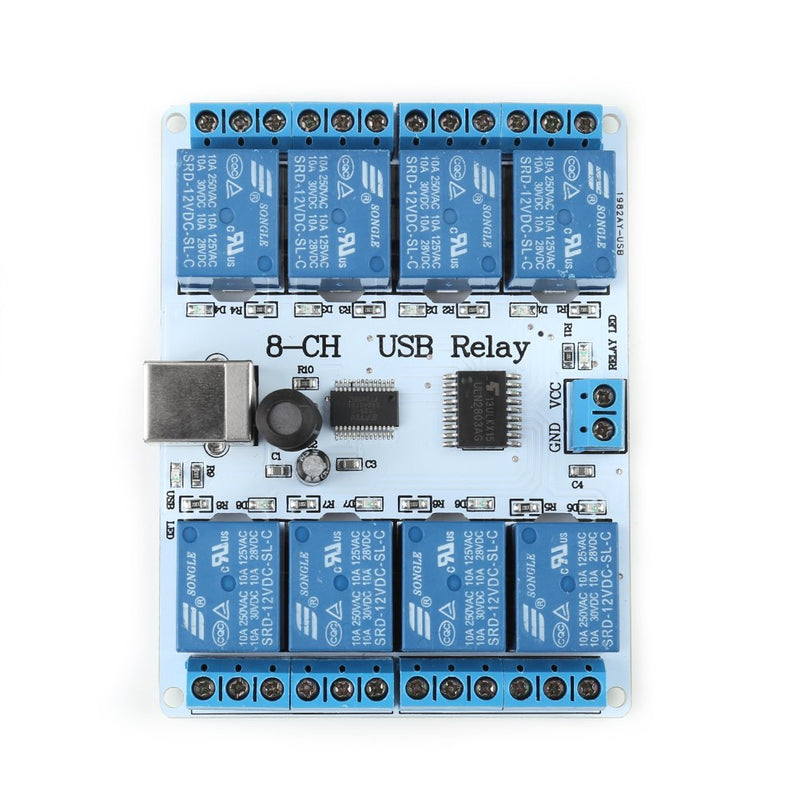 8-Kanal Typ-B USB Relais Board Modul Controller DC für Automation Robotik