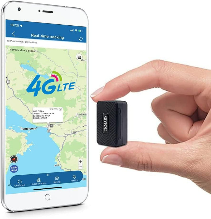 TK913 GPS 4G Mini Tracker, Echtzeit-Standort mit Alarm Erinnerung per SMS/APP/Web-Plattform, Anti-Ve