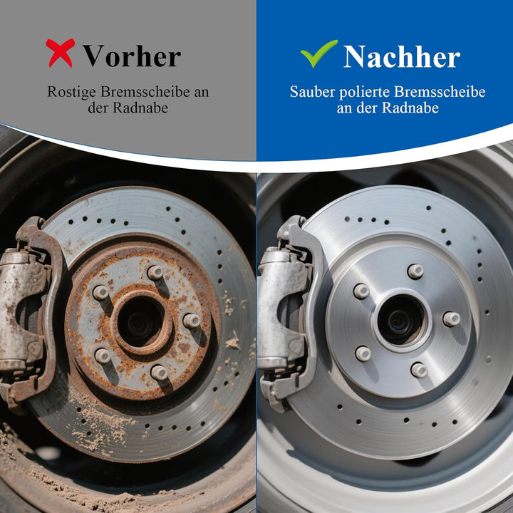 Radnabenschleifer mit Akkuschrauber-Adapter | Nabenreiniger Auto für 1/2" Schlagschrauber Vierkantan