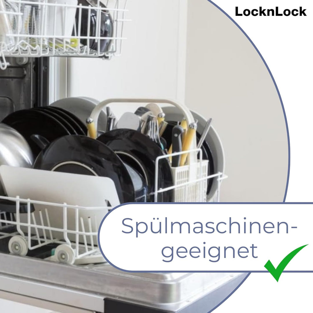 LocknLock PP Classic Vorratsdose mit Gitter, 3,9 L, 295 x 230 x 84 mm, 100 % luft- und wasserdicht,